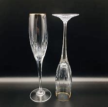 Image result for Mirror Rim Champagne Glasses Crystal
