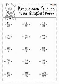 Image result for Easy Simplifying Fractions Worksheets