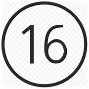 Image result for Number 16 Icon