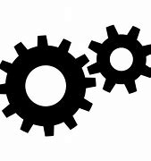 Image result for Gear Icon White On Black Background