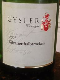 Image result for Gysler Weinheimer Holle Silvaner halbtrocken