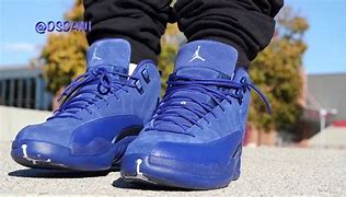 Image result for jordans v royal blue on foot