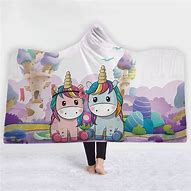 Image result for Unicorn Hooded Blanket