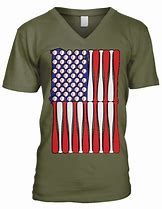 Image result for Baseball Bat American Flag Shirt