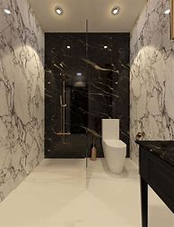 Image result for Black and White Marble Bathroom