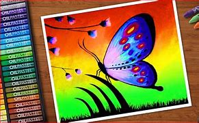 Image result for Oil Pastel Butterfly