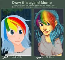 Image result for Rainbow Hair Girl Meme