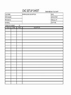 Image result for CNC Setup Sheet Form