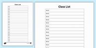 Image result for Name List Template Class