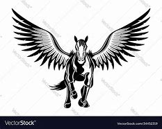 Image result for Pegasus Vector Black and White