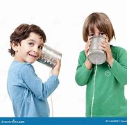 Image result for Talking On Tin Can Phone