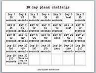 Image result for Printable Plank Challenge Chart