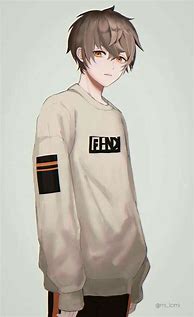 Image result for Anime Boy with Plad Shirt with White Hoodie