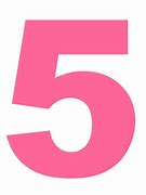 Image result for Pink Number 5 PNG