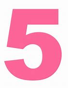 Image result for Number 5 in Pink
