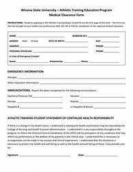 Image result for Physical Clearance Form for Work
