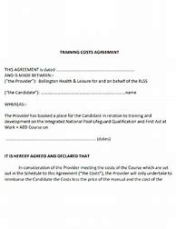 Image result for Training Cost Recovery Agreement Template
