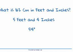 Image result for 162 Cm to Inches