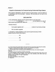 Image result for Supplier Declaration Form PDF