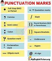 Image result for 14 Types of Punctuation