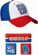 Image result for John Cena Blue Wristbands Shirt and Hat