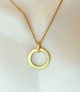 Image result for Gold Circle Pendant Necklace