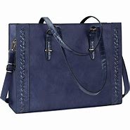 Image result for Women's Laptop Leather Tote Bag