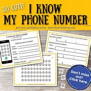 Image result for I Know My Phone Number Printable