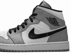 Image result for Air Jordan 1 Mid Grey and Moroon