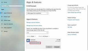 Image result for Apps and Settings Windows 10 Features