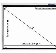 Image result for 120 Inch Projector Screen Dimensions