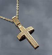 Image result for Gold Cross Necklace and Chain