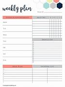 Image result for Week On One Page Planner Printable Free