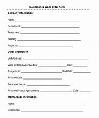 Image result for Apartment Maintenance Work Order Template