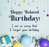 Image result for Belated Birthday Wish Card