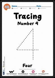 Image result for Large Number 4 Tracing