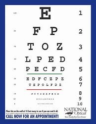 Image result for Reading Eye Chart Vision Test