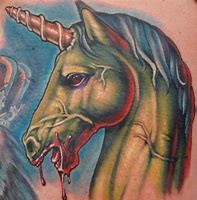 Image result for Evil Unicorn Tattoo