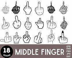 Image result for Middle Finger Outline Clip Art