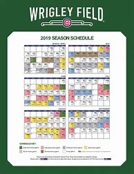 Image result for Chicago Cubs TV Schedule Printable