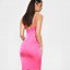 Image result for How to Wear a Pink Wrap Dress Midi