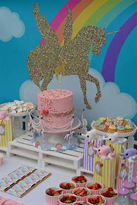 Image result for Rainbow Unicorn Party