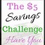 Image result for 5 Dollar Money Challenge