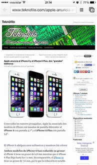 Image result for iPhone 6 Plus Tamaño