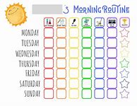 Image result for Kids Morning Routine Checklist