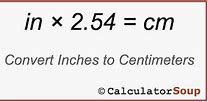 Image result for Convert Cm to Inches Chart