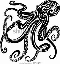 Image result for Octopus Outline Realistic Tribal
