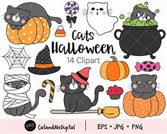 Image result for Vintage Halloween Cat Clip Art