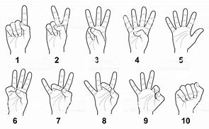 Image result for Sign Language Numbers Dots