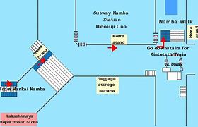 Image result for Namba Station Underground Map